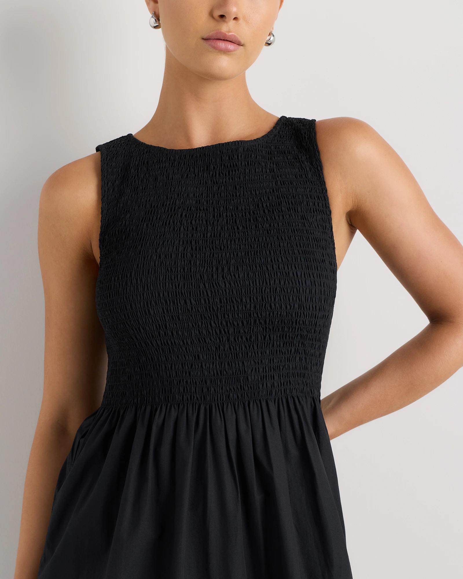 100% Organic Cotton Poplin Boat Neck Maxi Dress | Quince