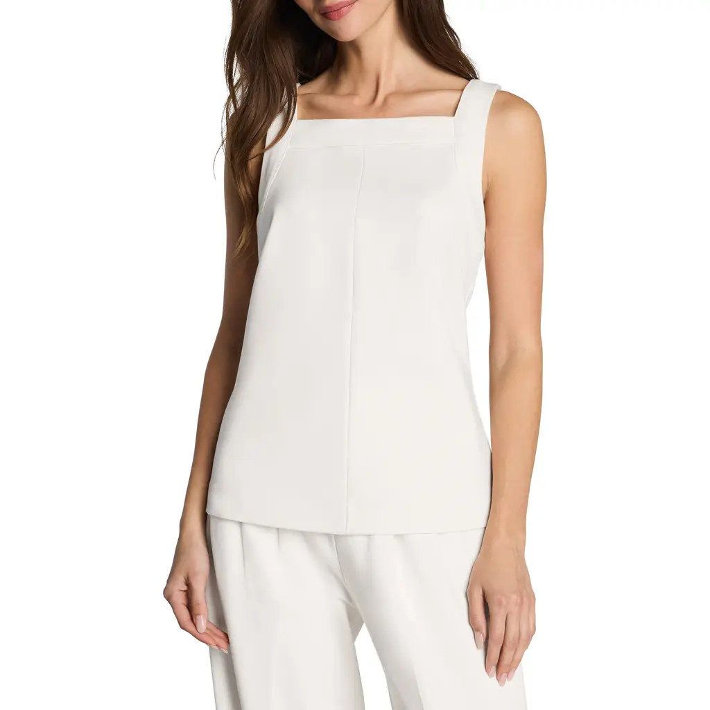 SPANX® Square Neck Tank in Ivory at Nordstrom, Size 1X | Nordstrom