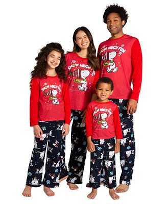 Briefly Stated Peanuts Matching Family Pajamas - Macy's | Macy's