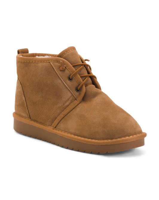 Suede Harper Lined Cozy Booties | TJ Maxx