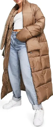 ASOS DESIGN Oversize Longline Puffer Coat | Nordstrom | Nordstrom