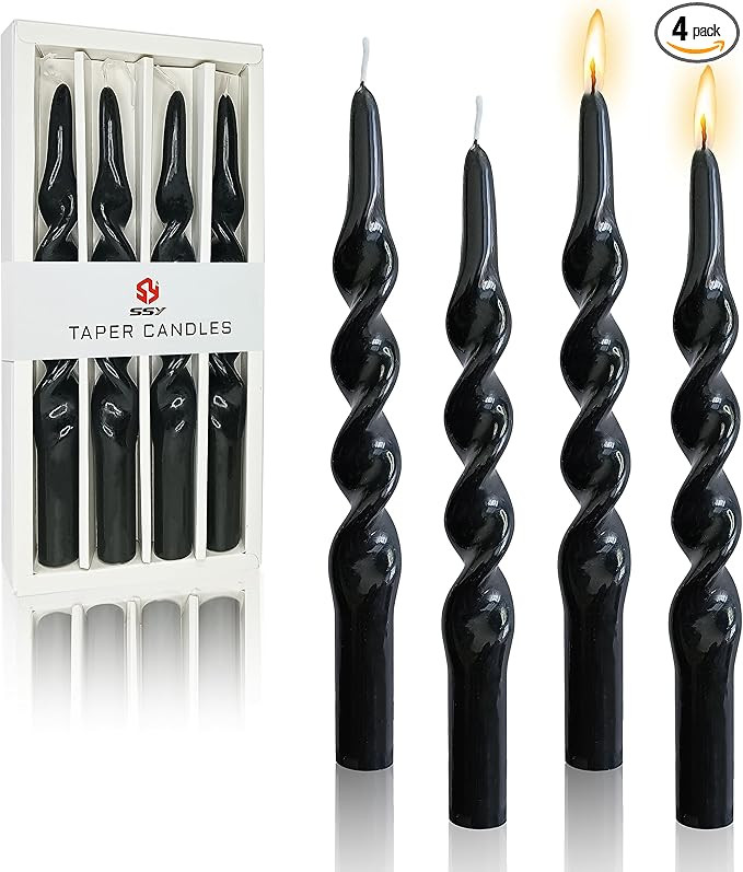 FCMSHAMD Handmade Spiral Taper Candles - Unscented Long Candles Colored Wax Twisted Candle - 10 I... | Amazon (US)