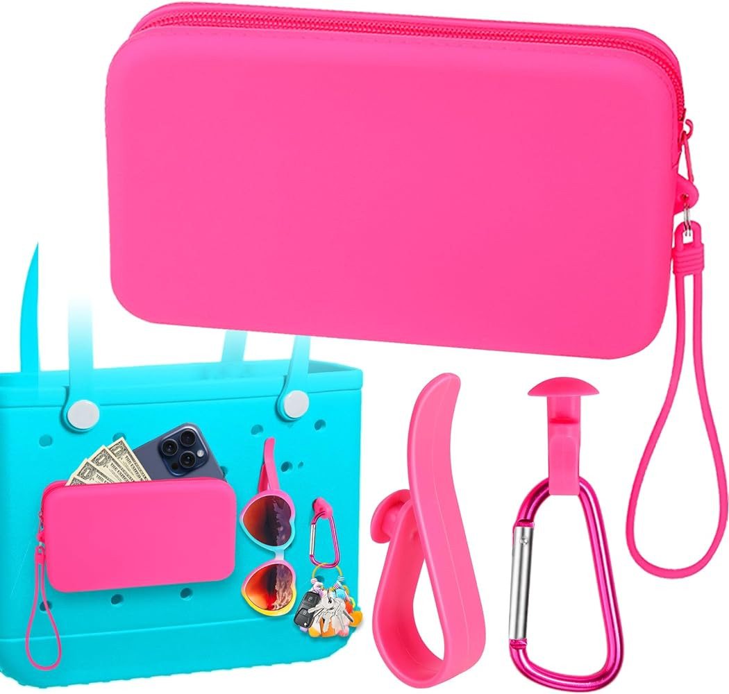 Mity rain Silicone Wallet for Bogg Bag Phone Holder, Accessories Set for Bogg Bag Contain 2PCS Ke... | Amazon (US)