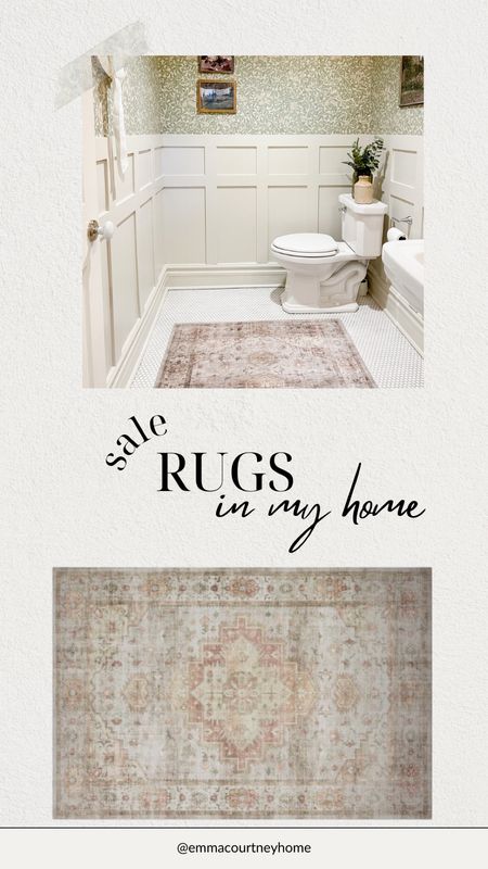 Our powder room rug is on sale right now for Black Friday! Love the pinky and cream tones 

#LTKstyletip #LTKhome #LTKCyberWeek