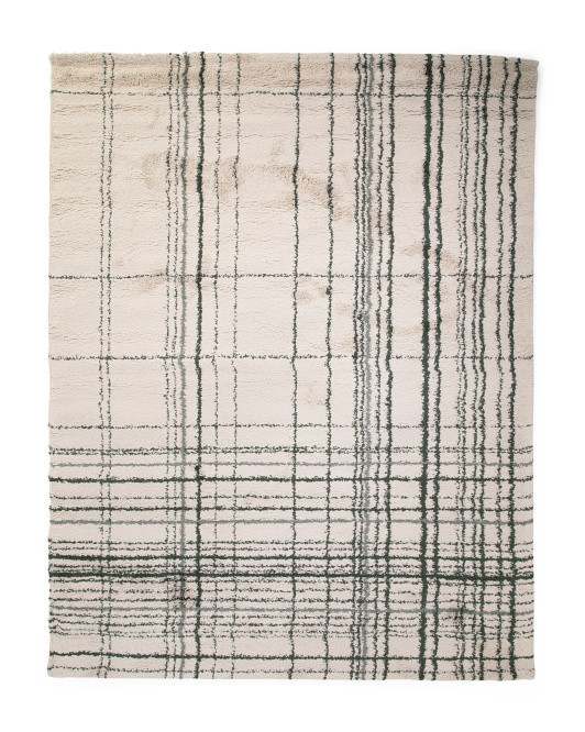 Made In Turkey 8x10 Stella Plaid Shag Area Rug | TJ Maxx