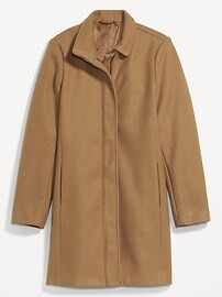 Soft-Brushed Funnel-Neck Coat for Women | Old Navy (US)