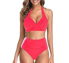 Swmmer Liket High Waisted Push Up Bikini Sets for Women Sexy Halter Swimsuits Top Two Piece Bathi... | Amazon (US)