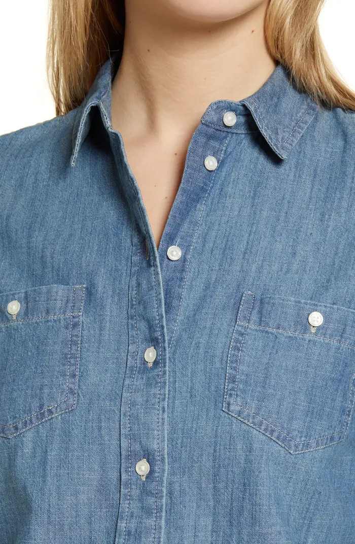 Cotton Chambray Button-Up Shirt | Nordstrom