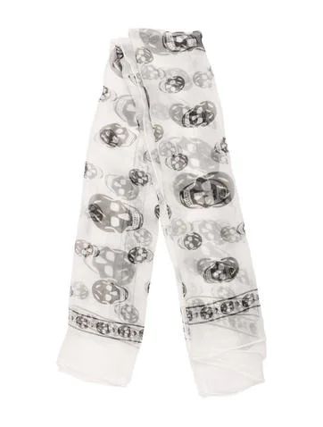 Alexander McQueen Woven Skull Print Scarf | The Real Real, Inc.
