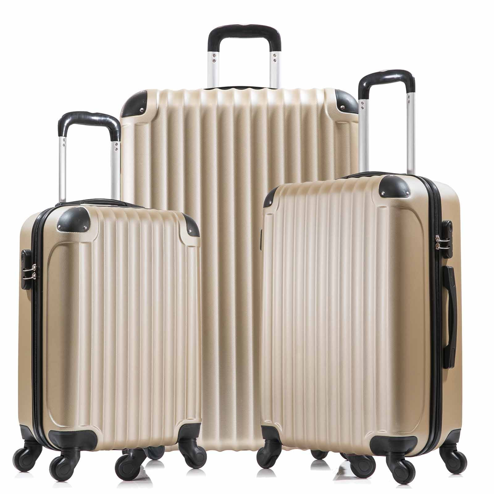 3 Piece Luggage Set Hardside Suitcase with Spinner Wheel ABS Travel Luggage with Coded Lock Case'... | Walmart (US)
