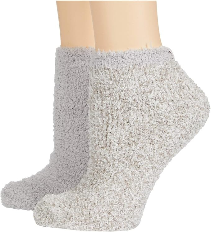 Barefoot Dreams CozyChic 2 Pair Tennis Sock Set, Plush Socks, Set of 2 | Amazon (US)