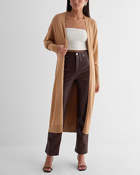 Dolman Sleeve Tie Waist Duster Cardigan | Express