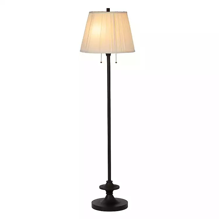 Black Pleated Shape Floor Lamp | Kirklands