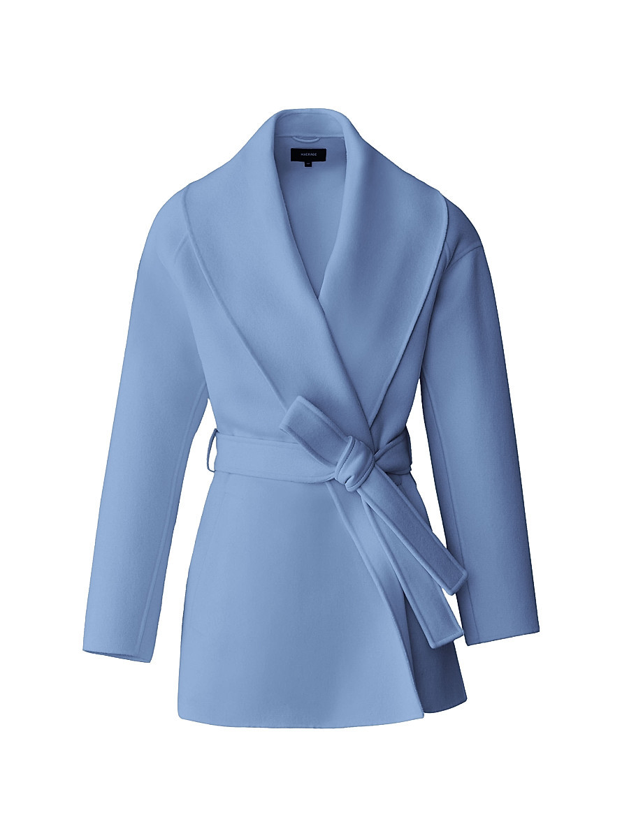 Women's Tyra Wool Coat - Fog Blue - Size Medium | Saks Fifth Avenue