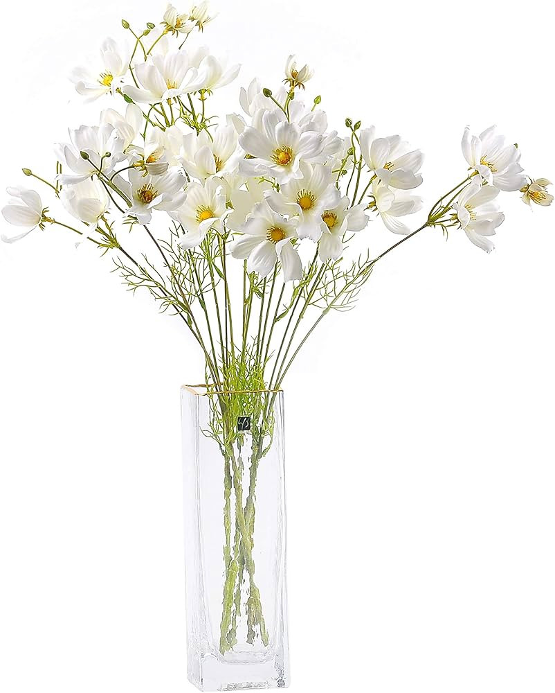 Artificial Wild Flower Cosmos 12pcs Long Stem Coreopsis for Wedding Bridal DIY Bouquet Home Déco... | Amazon (US)