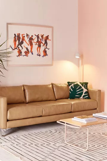 Chamberlin Recycled Leather Sofa | Urban Outfitters (US and RoW)