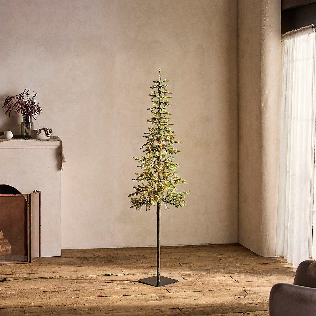 Faux Pre-lit LED Alpine Tree | Terrain