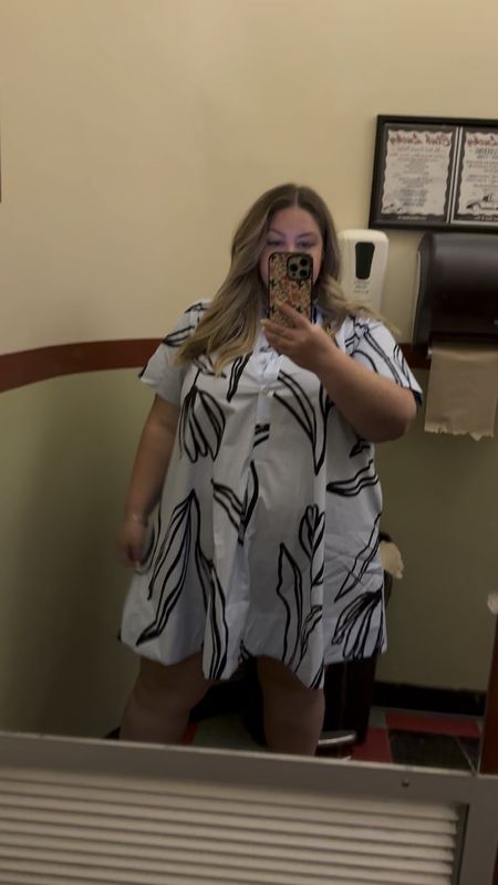 Tipsy bathroom show off of my new Anthropologie dress. Comes in sizes XS-4X. I am wearing a 1X. Note that I am short! It’s a little short. 

#LTKMidsize #LTKPlusSize #LTKVideo