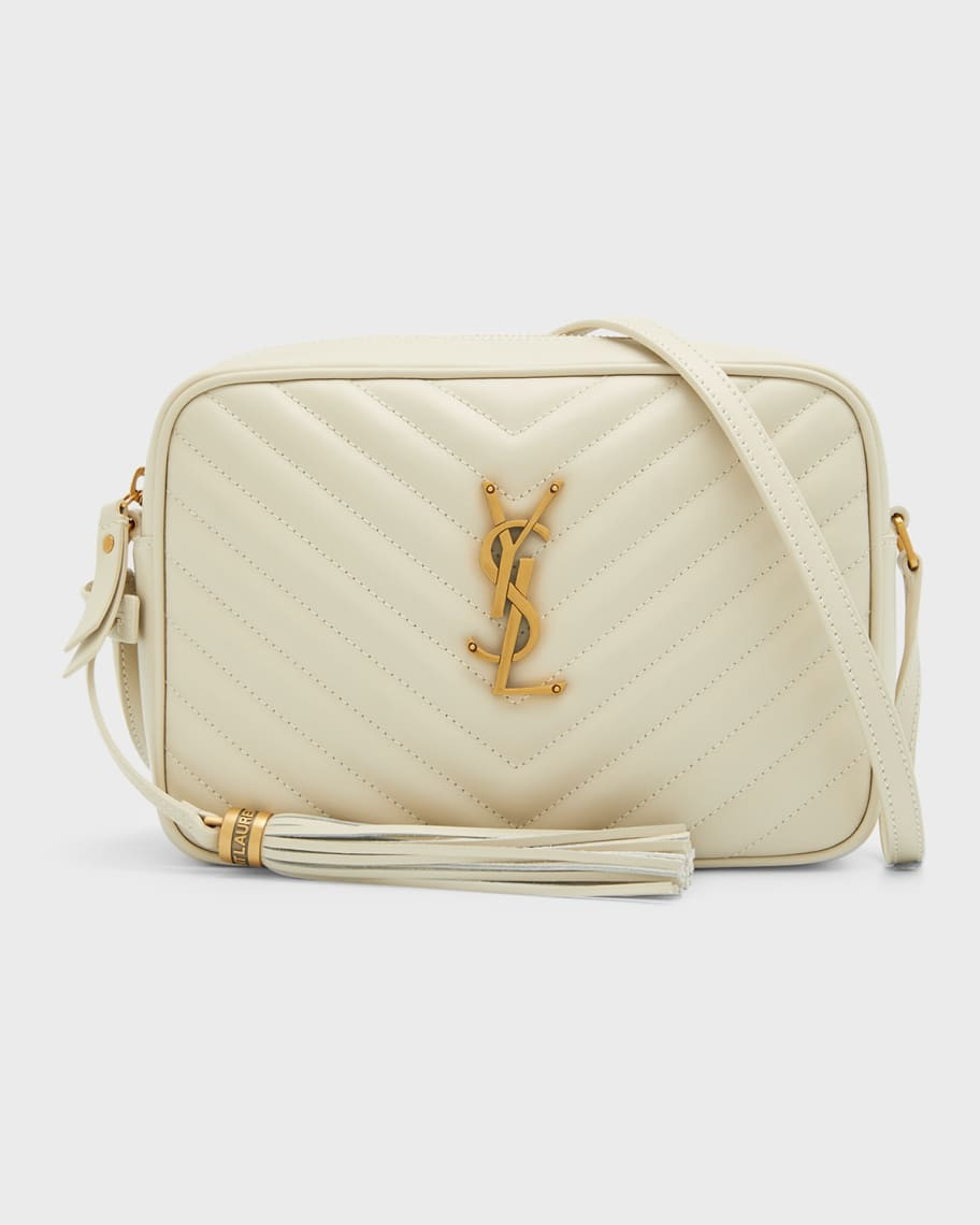 Lou Medium YSL Quilted Camera Crossbody Bag with Pocket | Neiman Marcus