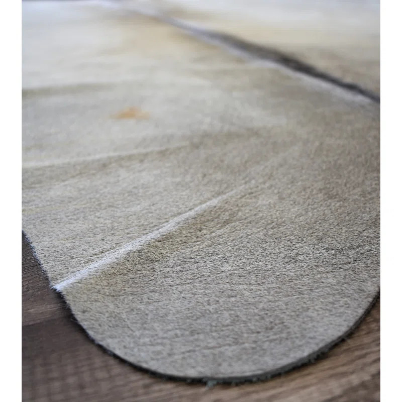 Charlize Hand Curated Cowhide Contemporary Beigish Grey 22 Area Rug | Wayfair North America