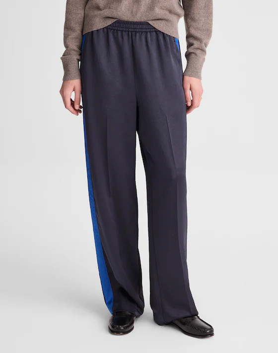 The Petite Easy Pull-On Track Pant in Satin | Madewell