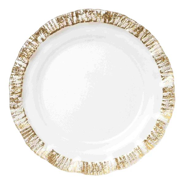 Vietri Rufolo Glass Gold Charger Plate | Alchemy Fine Home