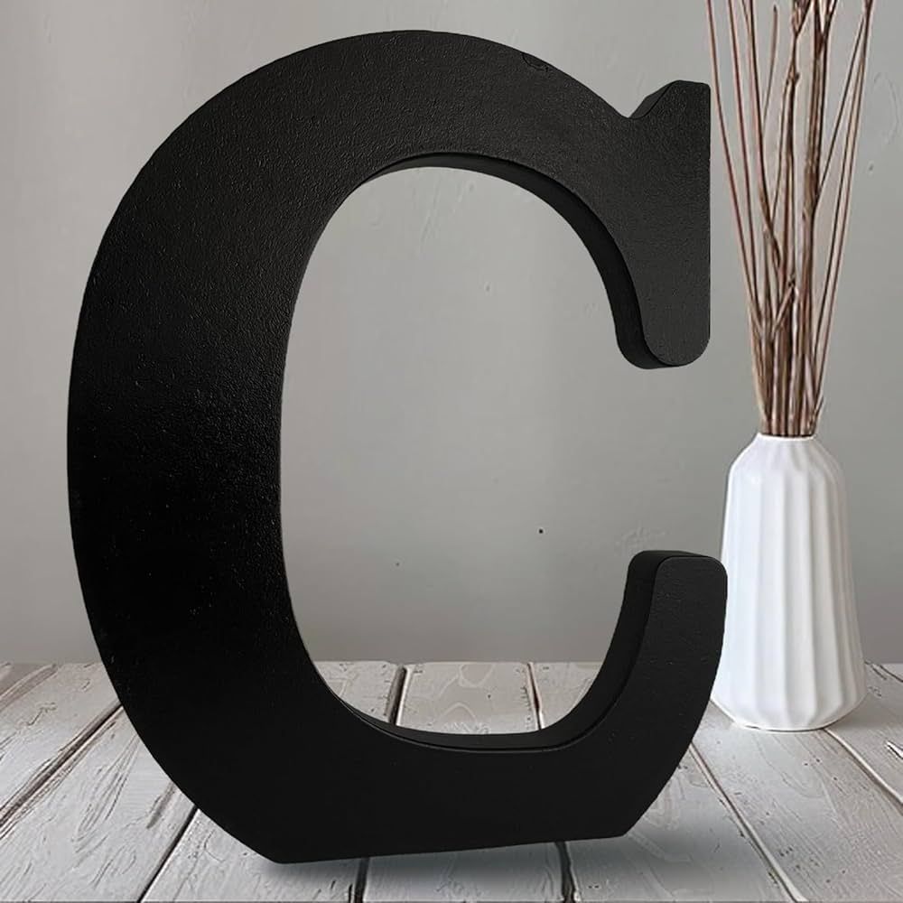 AOCEAN 10 inch Black Wood Letters Unfinished Wood Letters for Halloween Decorative Standing Lette... | Amazon (US)