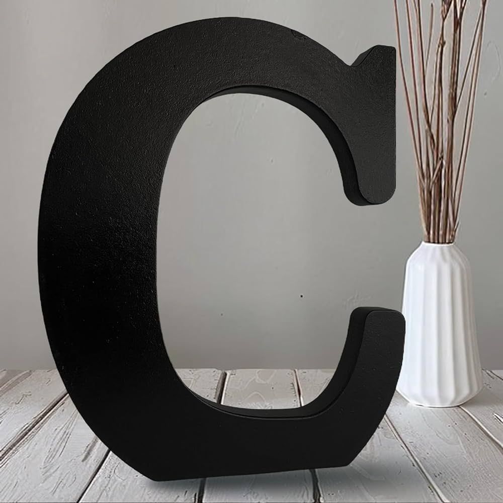 AOCEAN 10 inch Black Wood Letters Unfinished Wood Letters for Halloween Decorative Standing Lette... | Amazon (US)