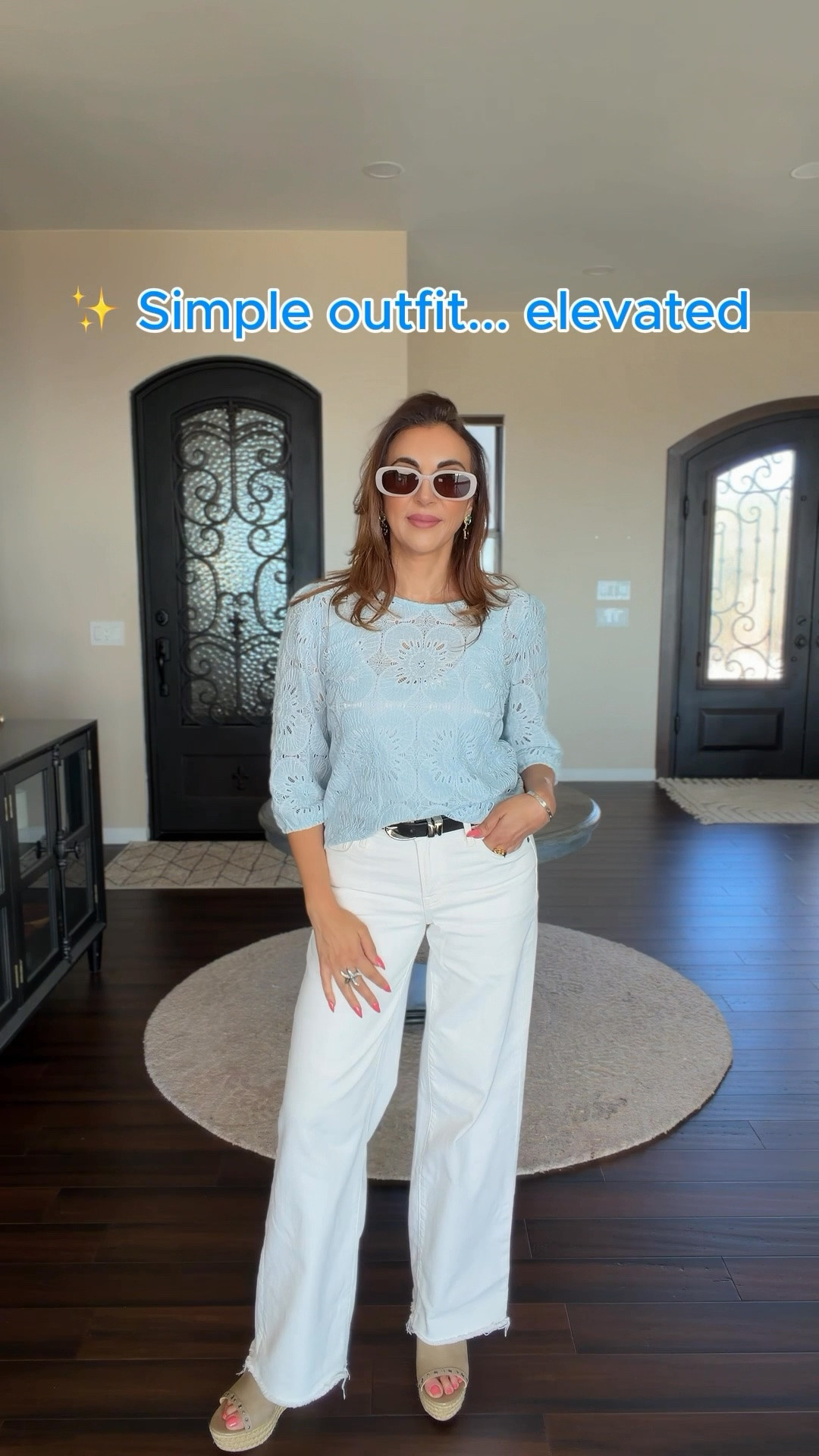 💙 The top from Amazon instantly makes an outfit look more polished! 

I love how this soft blue blouse feels effortlessly elegant while still being comfortable enough for everyday wear. 

It pairs beautifully with white jeans, trousers, shorts, or even a skirt, making it one of those timeless pieces you’ll reach for again and again.
@amazonfindsandfashion

#LTKootd #LTKSaleAlert #LTKgrwm