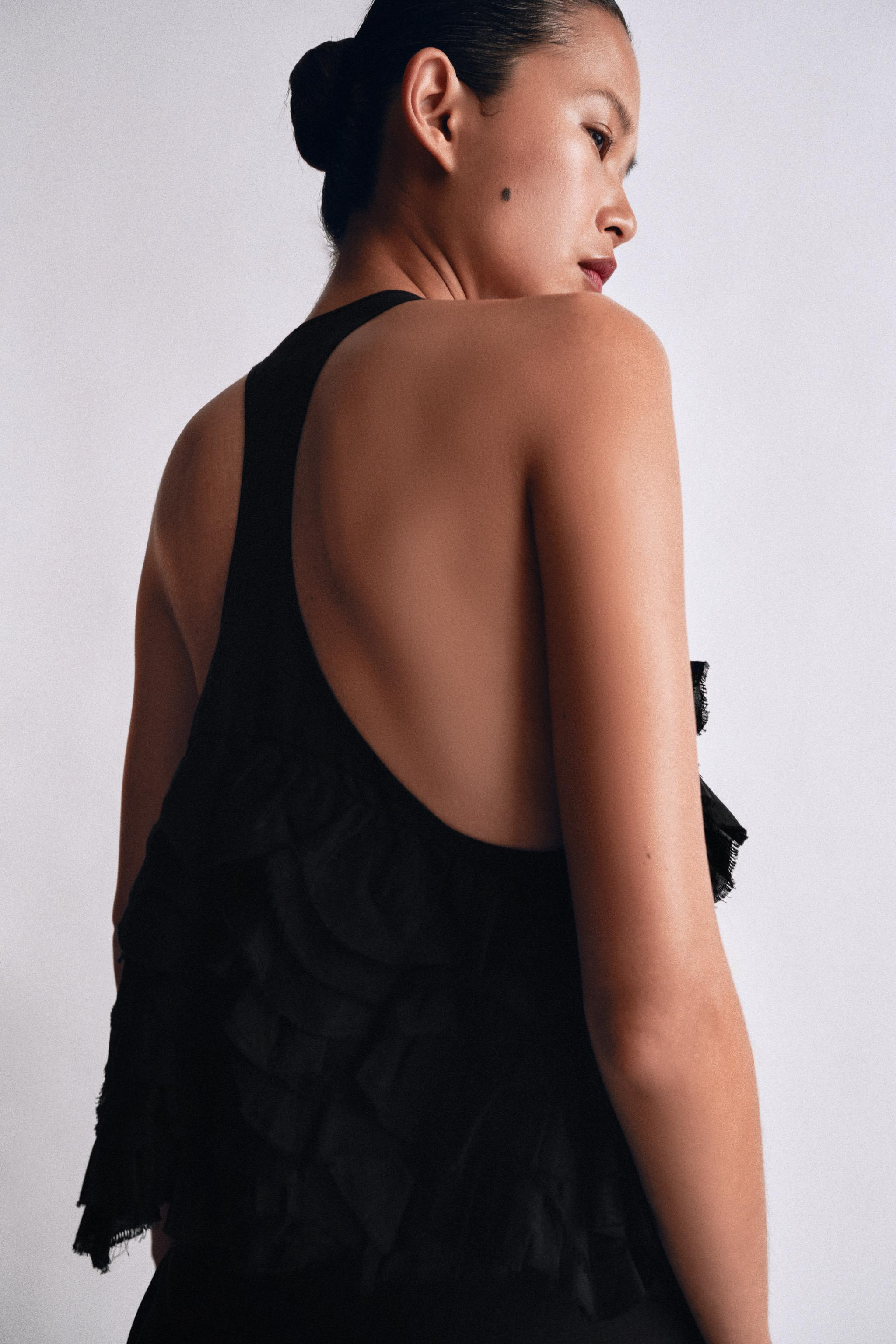 ZW COLLECTION RAMIE TOP WITH RUFFLES | Zara UK