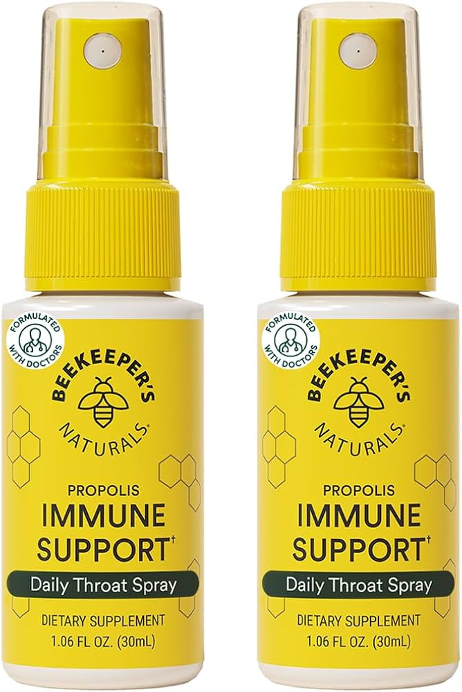 Beekeeper's Naturals Propolis Throat Spray, Natural Immune Support & Sore Throat Relief - Antioxi... | Amazon (US)