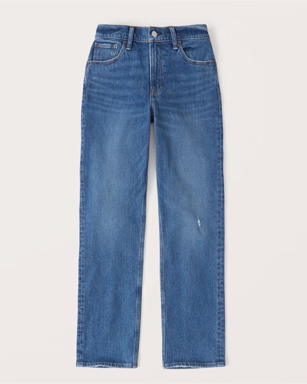 Women's 90s Low Rise Straight Jeans | Women's Bottoms | Abercrombie.com | Abercrombie & Fitch (US)
