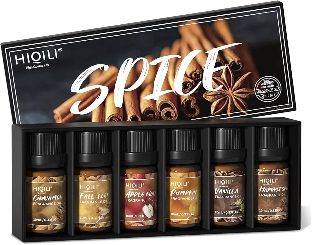 HIQILI Spice Fragrance Oil Trial Set, Scented Oil for DIY Candle & Soap | Amazon (US)
