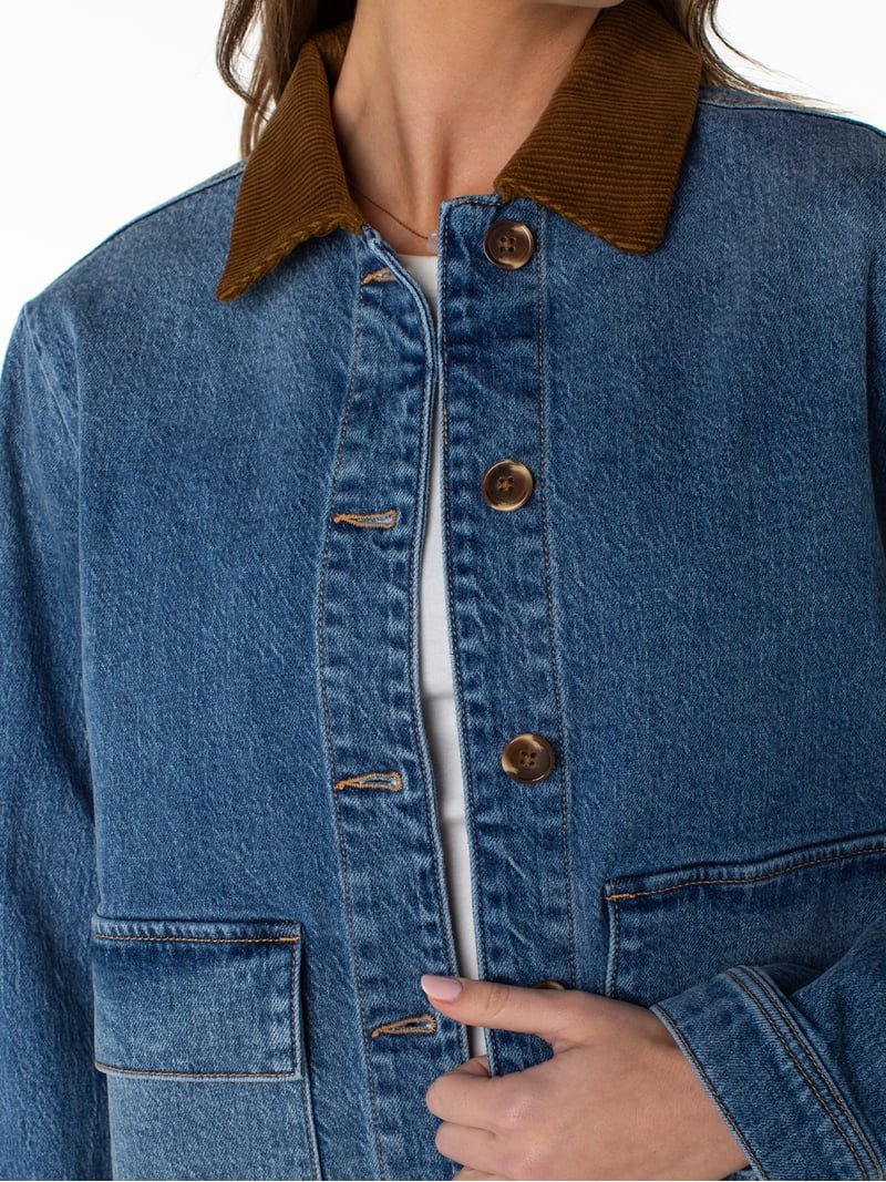 Celebrity Pink Women's and Women's Plus Boxy Barn Jacket, Sizes XS-4X | Walmart (US)