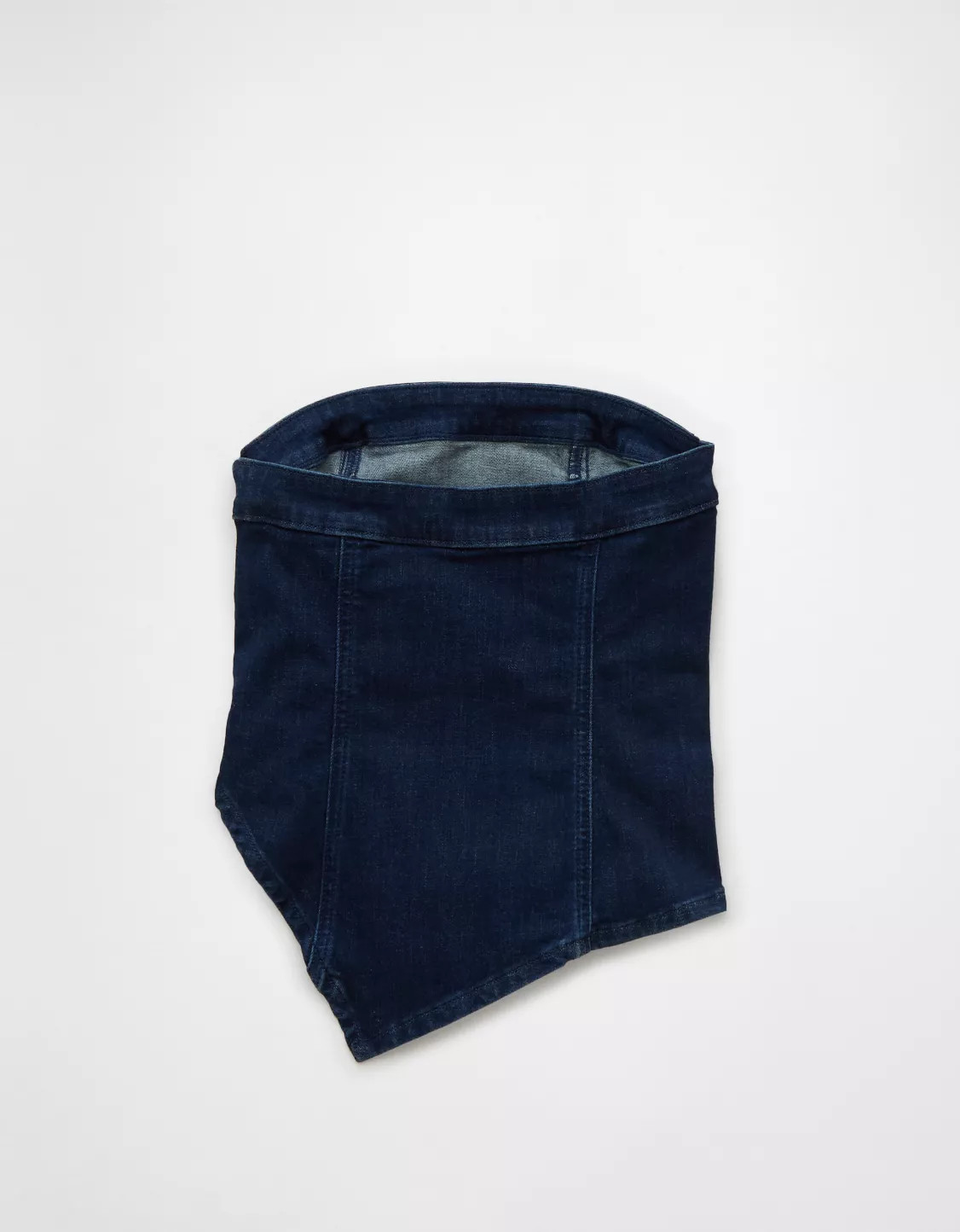AE Asymmetrical Denim Tube Top | American Eagle Outfitters (US & CA)