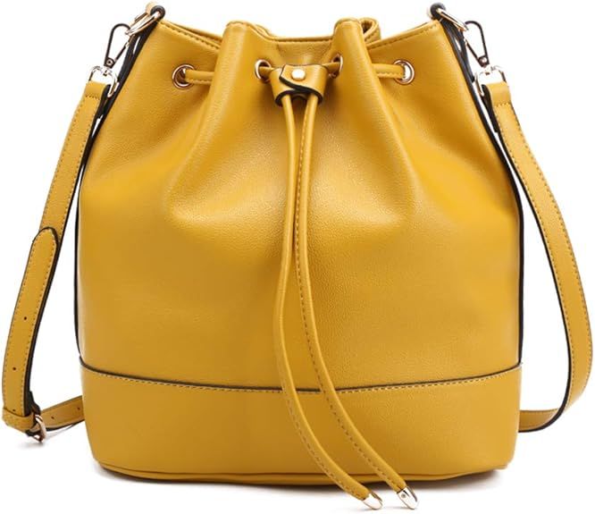 AFKOMST Bucket Bag and Purses For Women Large Hoho Bag and Drawstring Shoulder Handbags,Soft PU L... | Amazon (US)