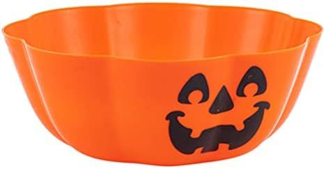 Angoily Halloween Candy Bowl Large Pumpkin Candy Dish Trick or Treat Baskets Spooky Decoration Props | Amazon (US)