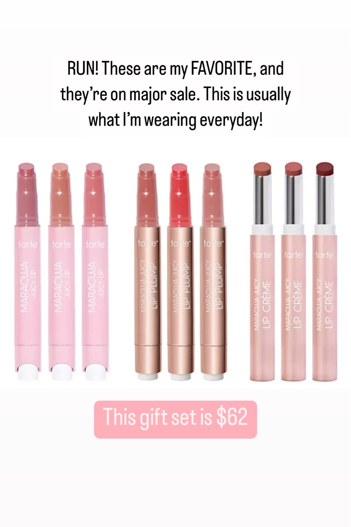 QVC deal. Tarte Maracuja juicy lips. Gift guide. Gift idea. Lip color. Winter lip  

#LTKunder100 #LTKbeauty #LTKsalealert