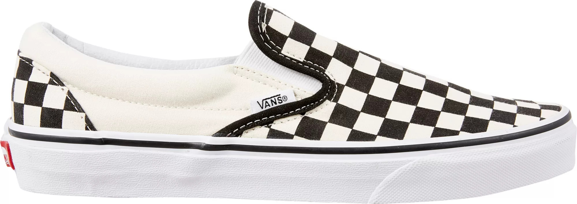 Vans Classic Slip-On Shoes, Men's, M5/W6.5, Black/Off White | Dick's Sporting Goods