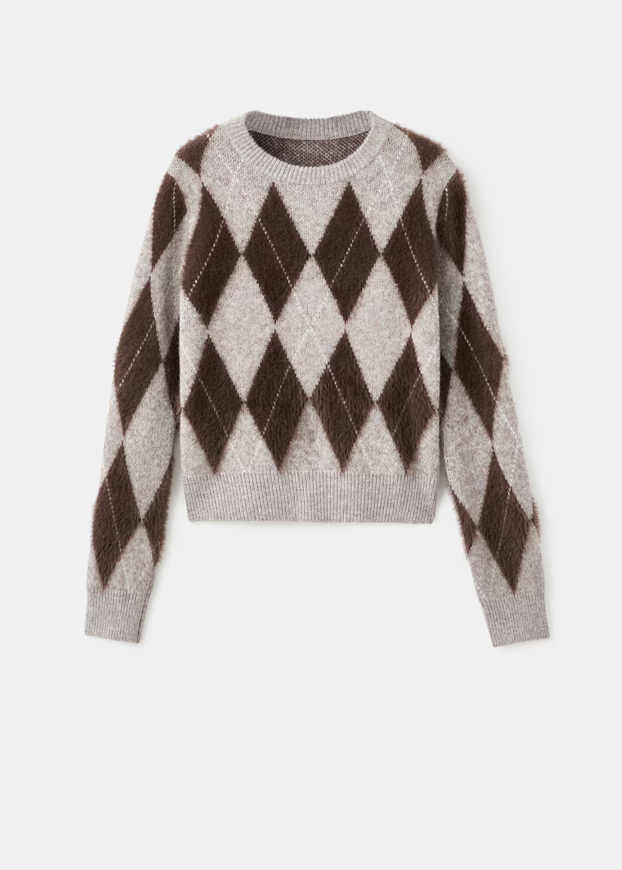 Argyle knit sweater - Women | MANGO Netherlands | MANGO (UK)