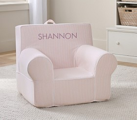 Anywhere Chair®, Blush Oxford Stripe Slipcover Only | Pottery Barn Kids