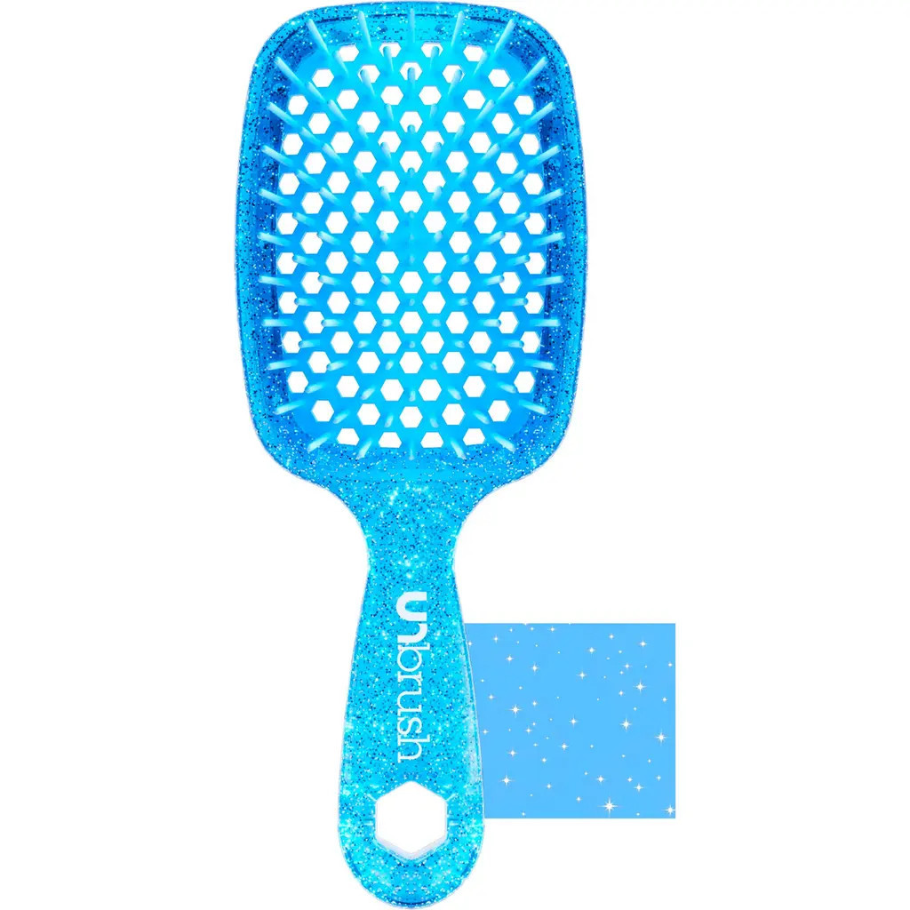UNbrush Detangling Hair Brush Pastel Collection in Glitter/Sapphire Blue at Nordstrom Rack | Nordstrom Rack
