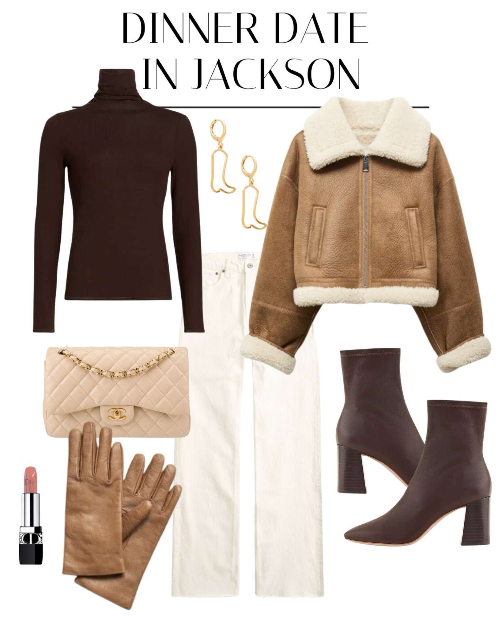 Dinner date night in Jackson Hole. I love this faux leather coat and cowboy boot earrings. 

#LTKstyletip #LTKtravel #LTKSeasonal