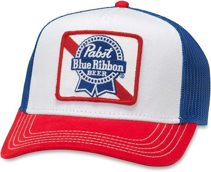 AMERICAN NEEDLE Pabst Blue Ribbon Valin Mesh Back Adjustable Snapback Trucker Hat | Amazon (US)