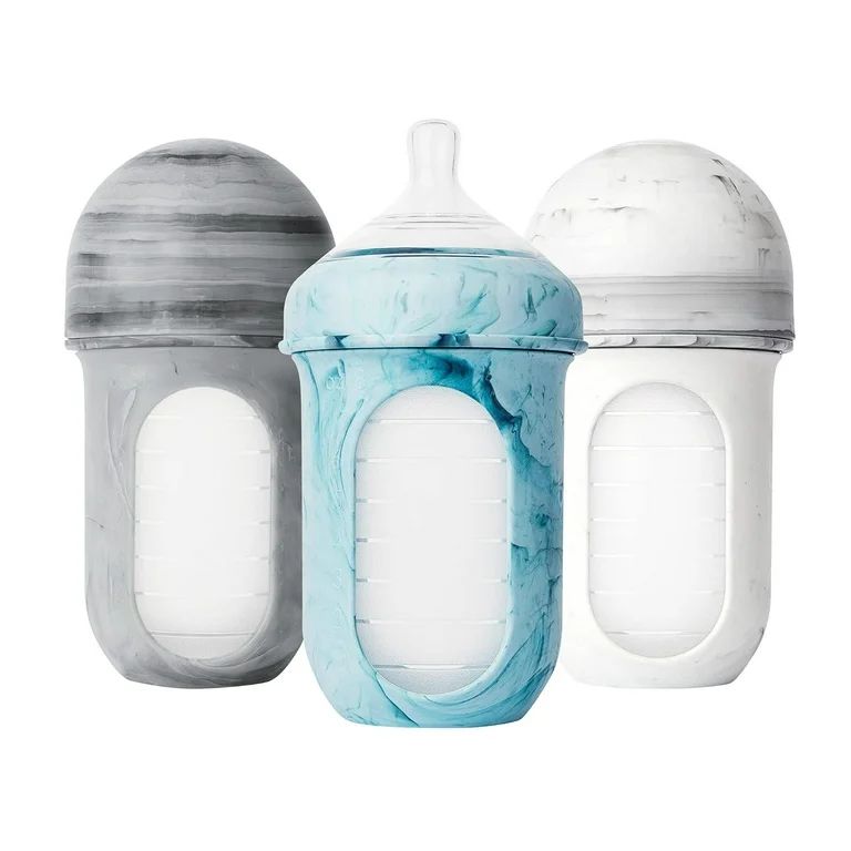 Boon NURSH Reusable Silicone Baby Bottles with Collapsible Silicone Pouch Design Everyday Baby Es... | Walmart (US)