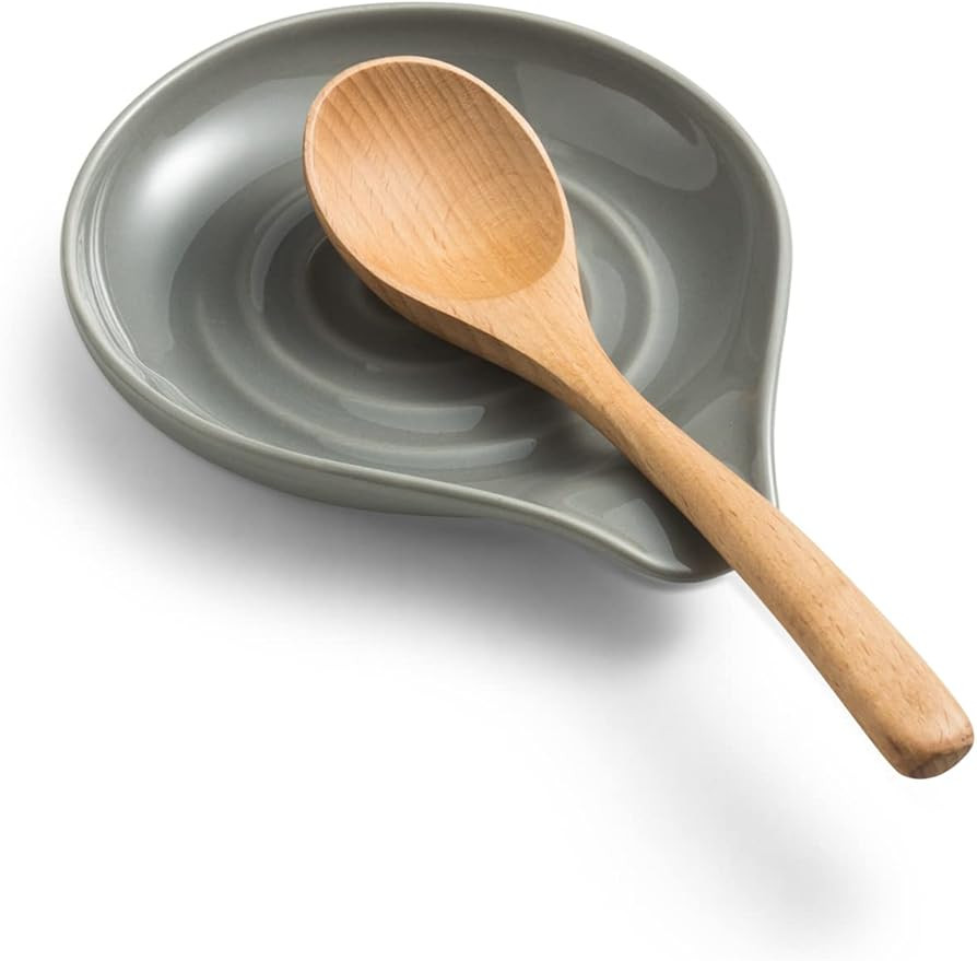 Spoon Rest for Kitchen Countertop Porcelain Spoon Holder for Stove Top Large Holder for Spatula, ... | Amazon (US)