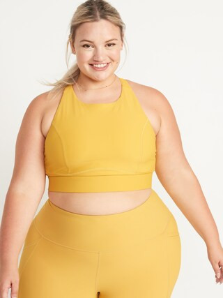 Medium-Support PowerSoft Pocket Racerback Sports Bra for Women 2X-4X | Old Navy (CA)