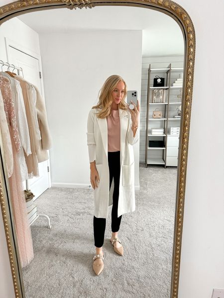 A business casual look for the winter season. Loving the perfect pant collection from Spanx! Use code AMANDAJOHNXSPANX to save on your order  

#LTKSeasonal #LTKstyletip #LTKworkwear