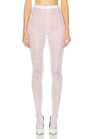 WARDROBE.NYC Lace Tights in Off White - White. Size L (also in M, XS). | FWRD 
