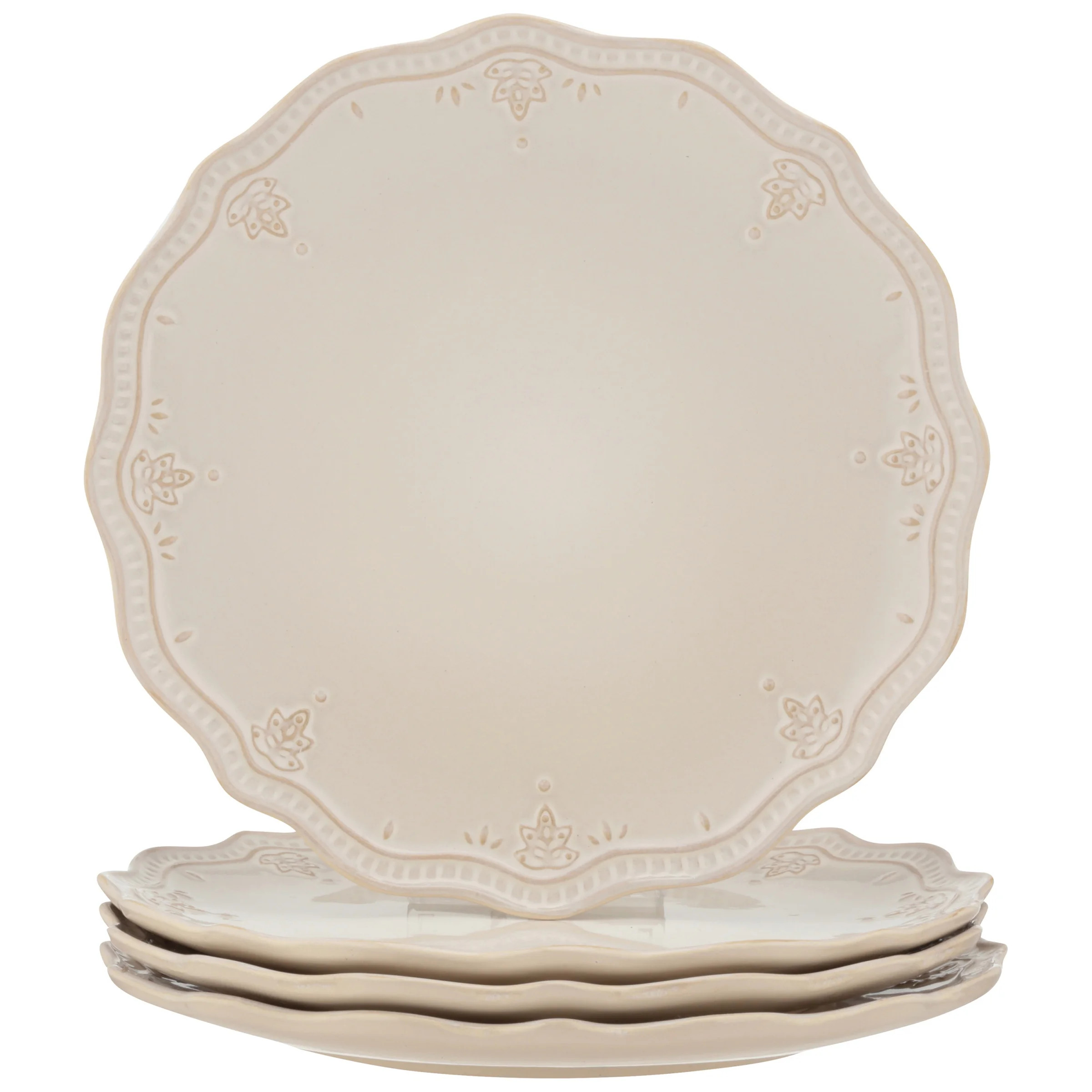 The Pioneer Woman Farmhouse Lace 4-Piece Dinner Plate Set - Walmart.com | Walmart (US)